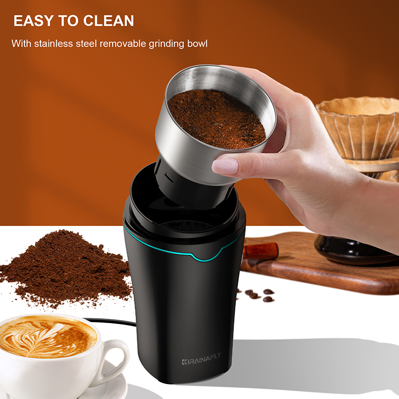 取り外し可能なステンレス鋼カップ付きコーヒーグラインダー電動 - Coffee Bean Grinder Electric のレビューと価格