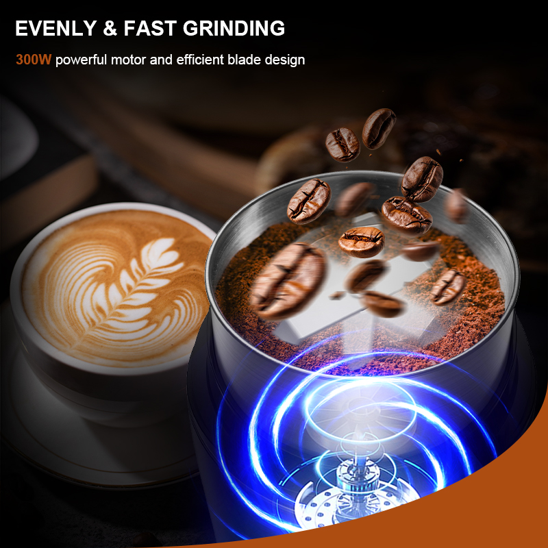 取り外し可能なステンレス鋼カップ付きコーヒーグラインダー電動 - Coffee Bean Grinder Electric のレビューと価格